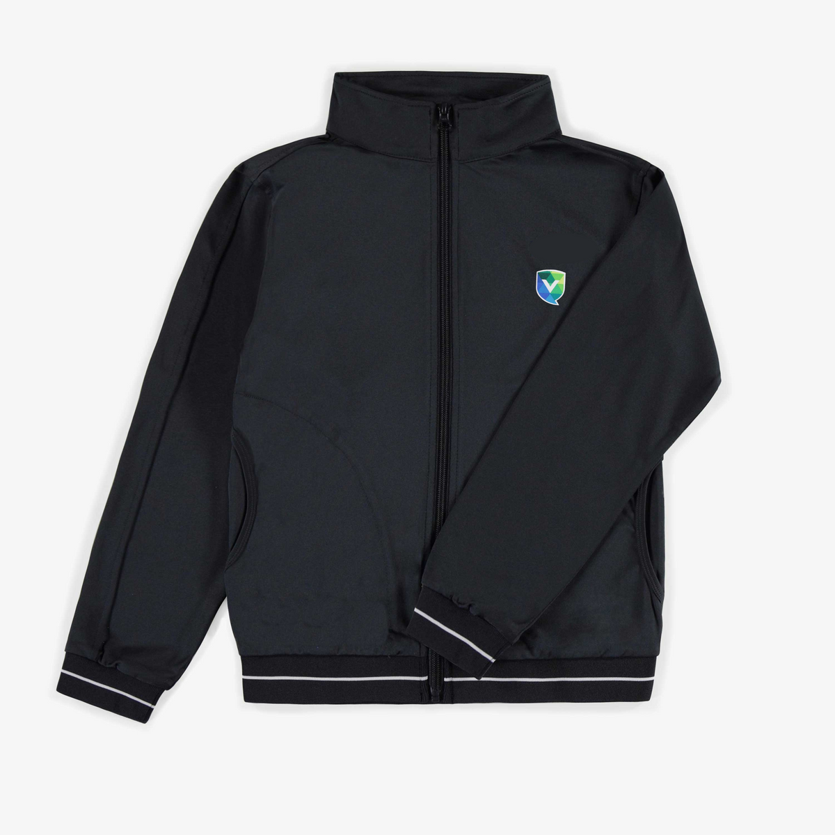 Veste à Col Vintage Années 70-80-90 - Bleue Et Blanche - Taille L/XL - France
