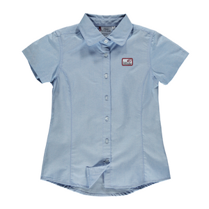 Chemise semi-ajustée à manches courtes enfant Bleu foncé