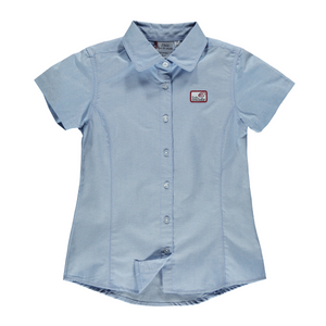 Chemise semi-ajustée à manches courtes junior Bleu foncé