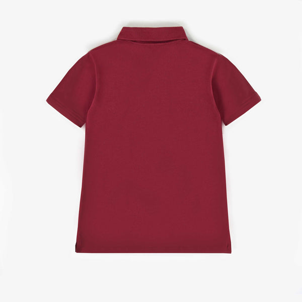 Polo rouge à manches courtes enfant - EMO030E