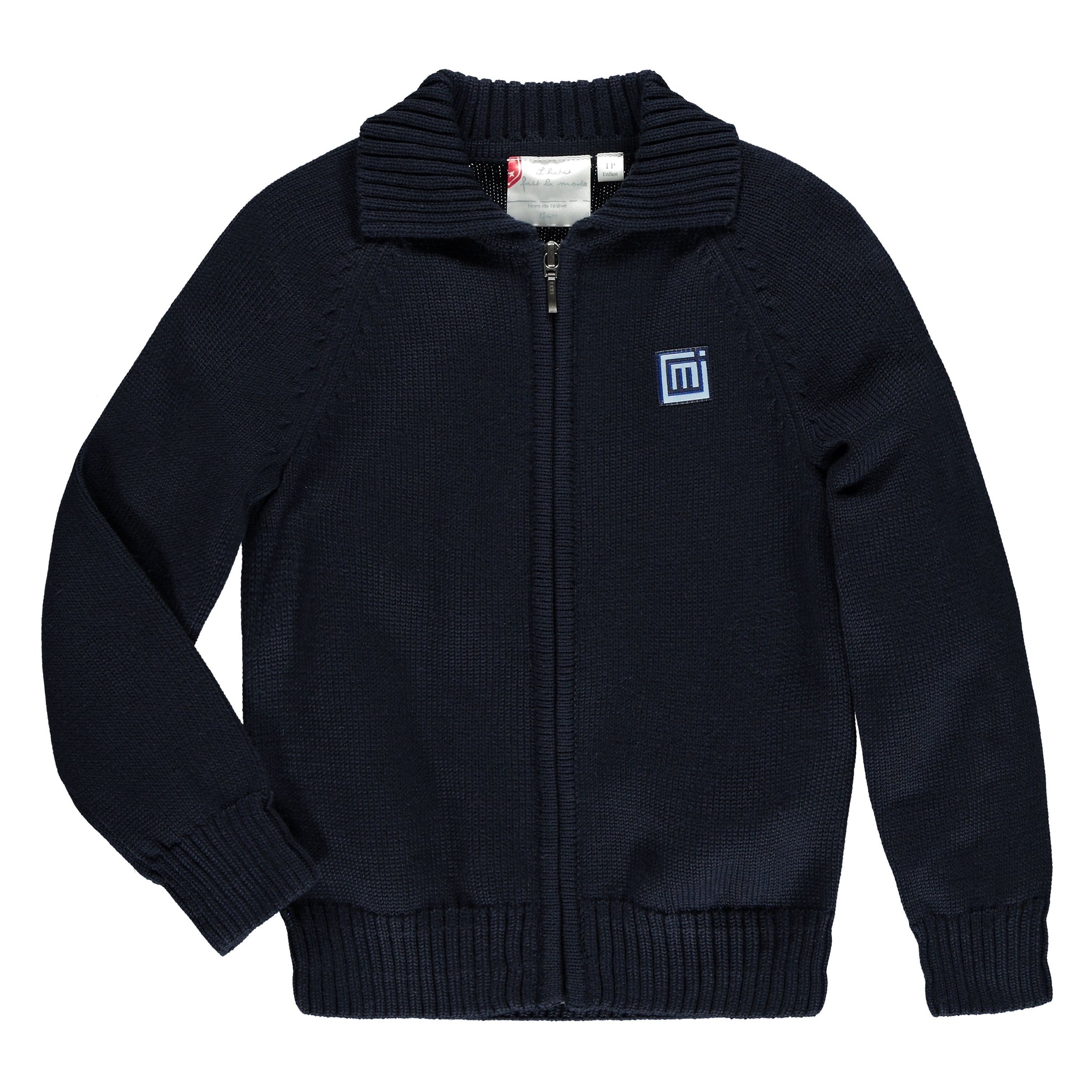 Child polo neck cardigan