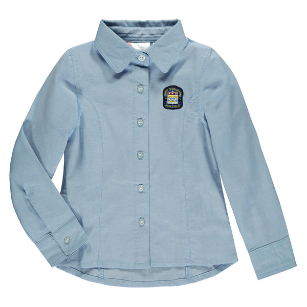 Semi-fitted long sleeve junior shirt