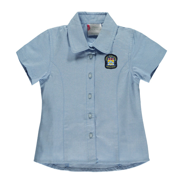 Semi-fitted junior short sleeve shirt