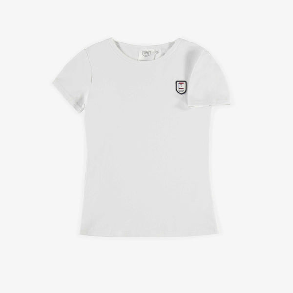 T-shirt semi-ajusté à manches courtes enfant Blanc