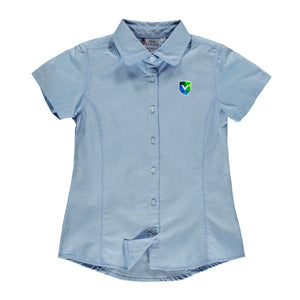 Semi-fitted junior short sleeve shirt