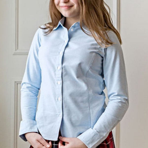 Chemise semi-ajustée à manches longues enfant - coupe semi-ajustée