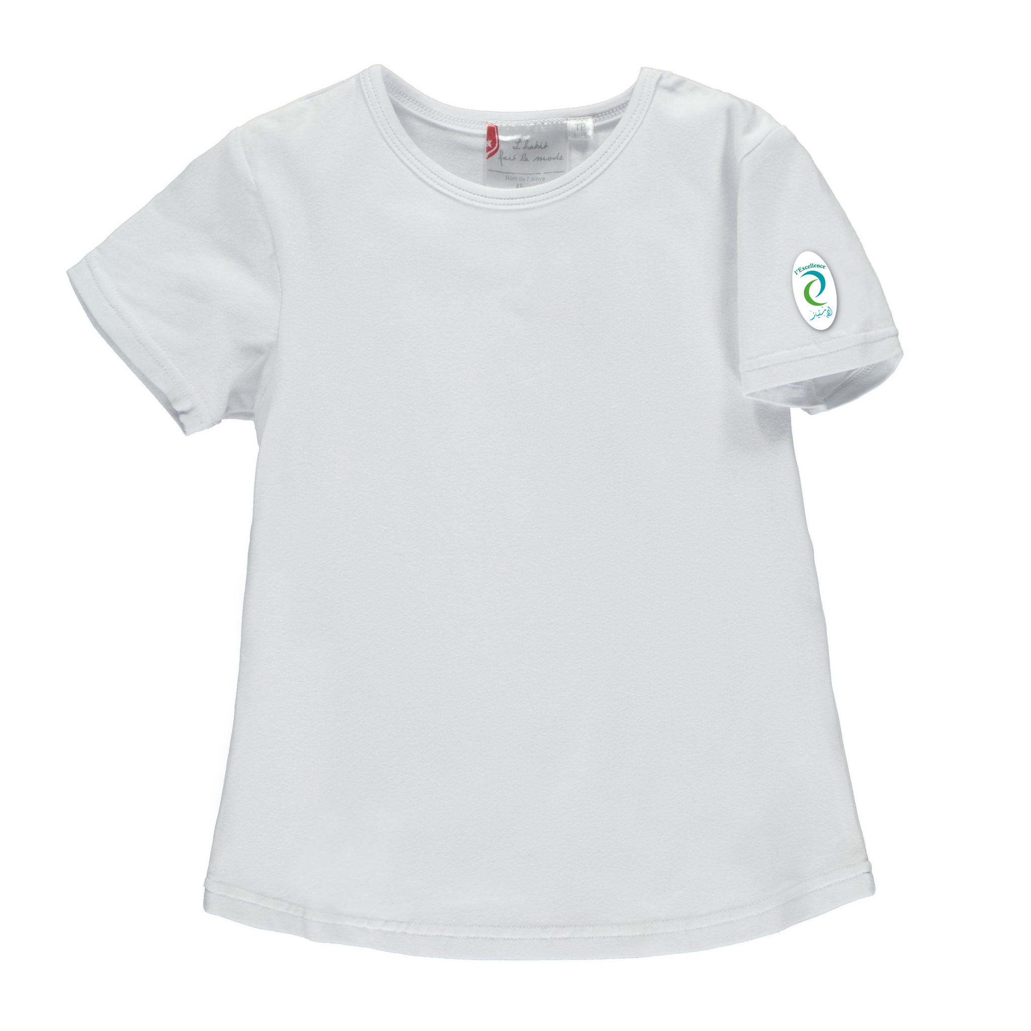 T-shirt semi-ajusté à manches courtes junior Blanc