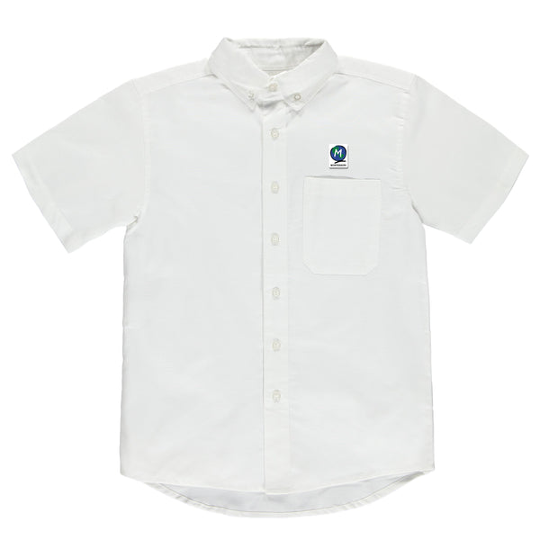 Chemise blanche à manches courtes junior - EMO106J