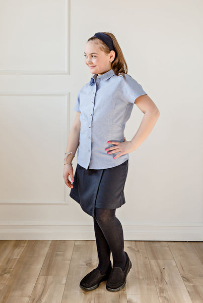Chemise semi-ajustée à manches courtes junior