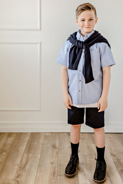 Chemise blanche à manches courtes junior - CFL106J