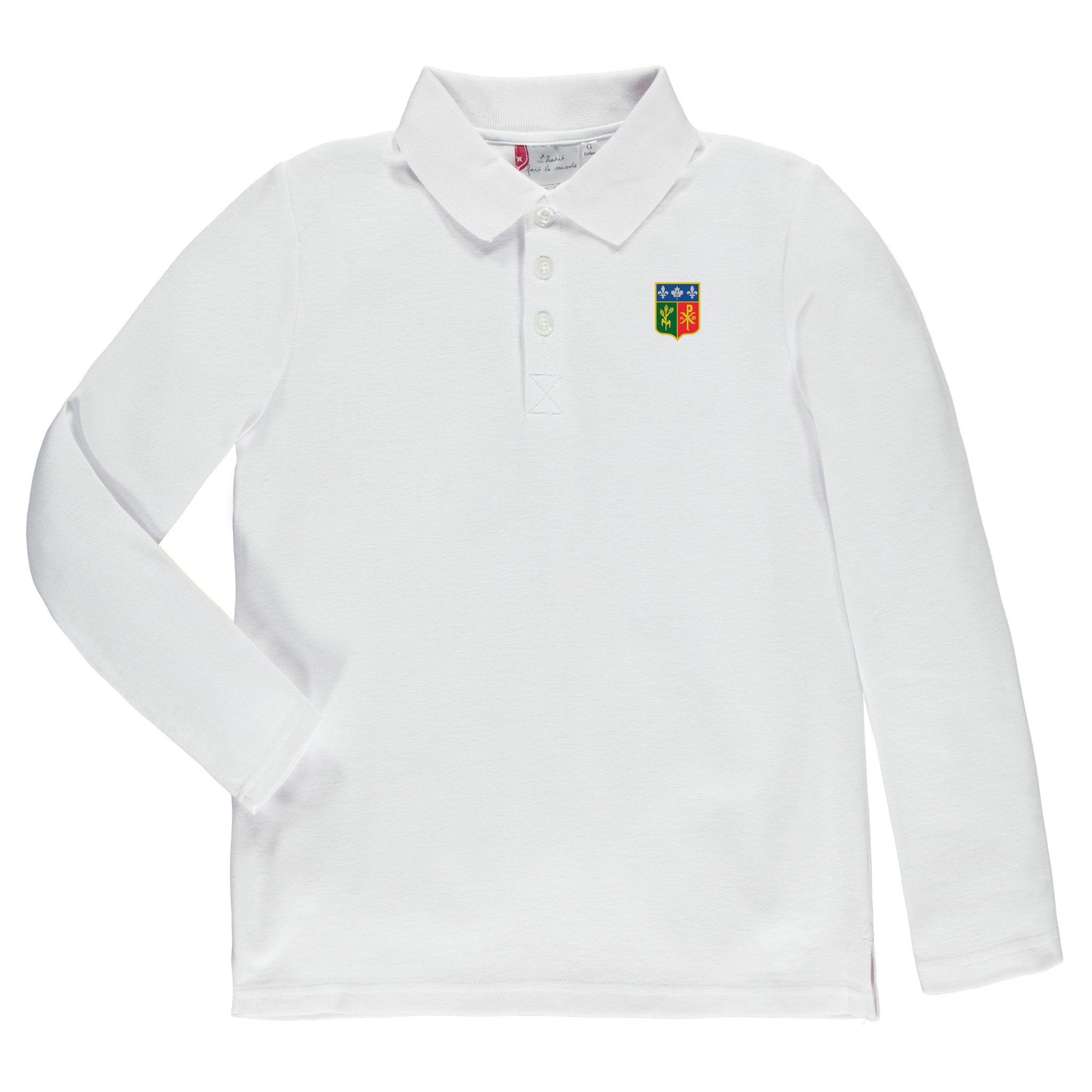 Polo à manches longues junior Blanc