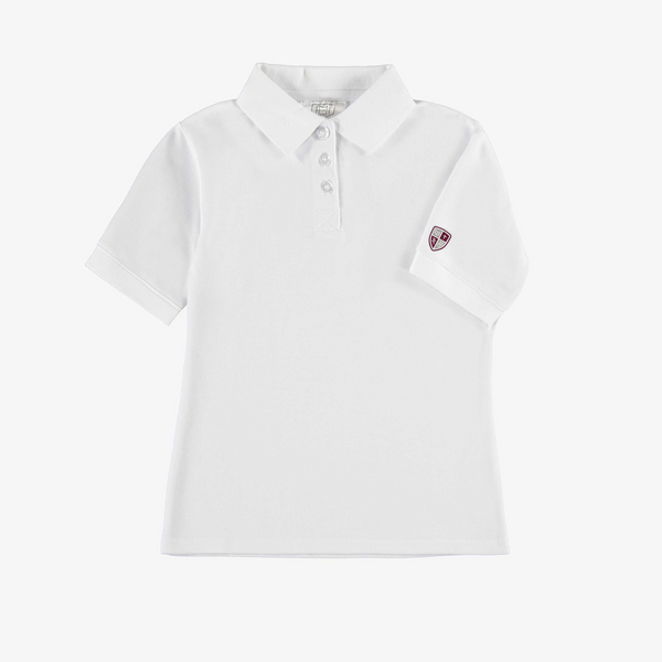 Girls white polo shirt shop
