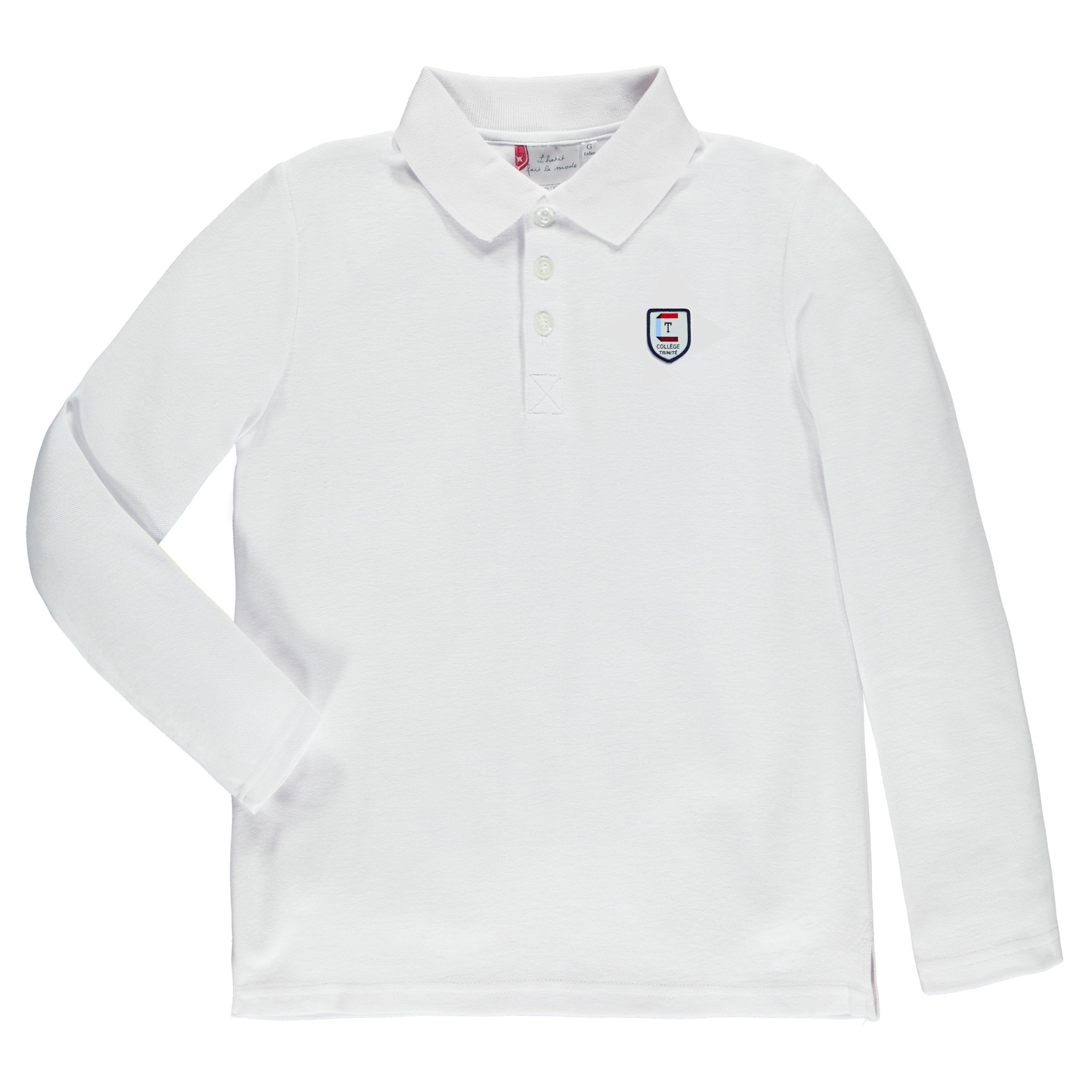 Polo à manches longues junior Blanc