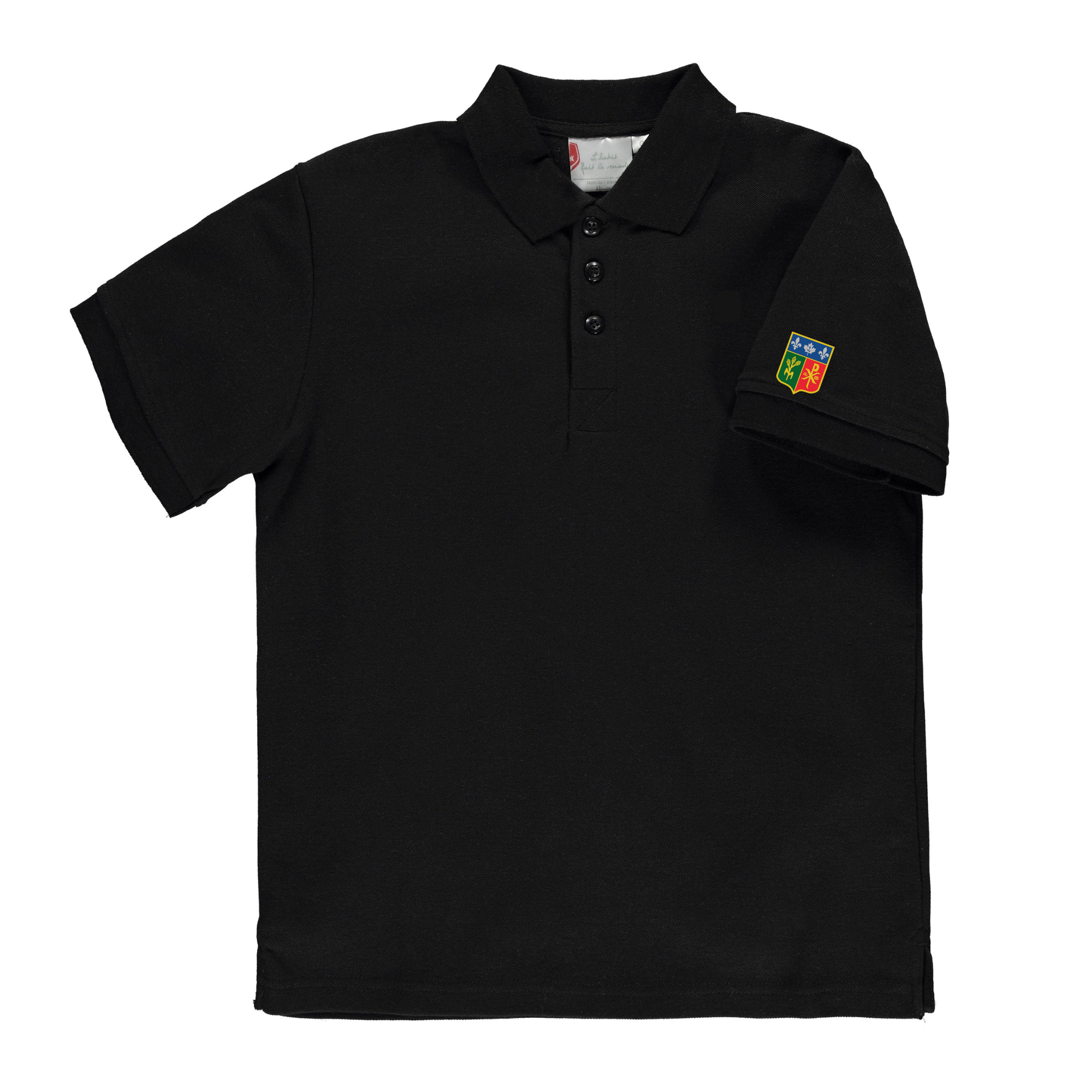 Polo à manches courtes junior Noir