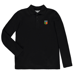 Junior long sleeve polo shirt Black Uniforms HFM